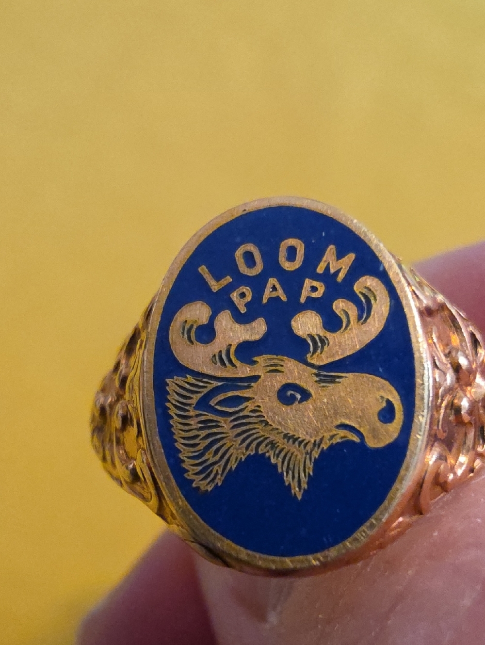 Vintage Loyal Order of Moose (L.O.O.M) PAP Ring Ring-Ostby & Barton Makers Mark